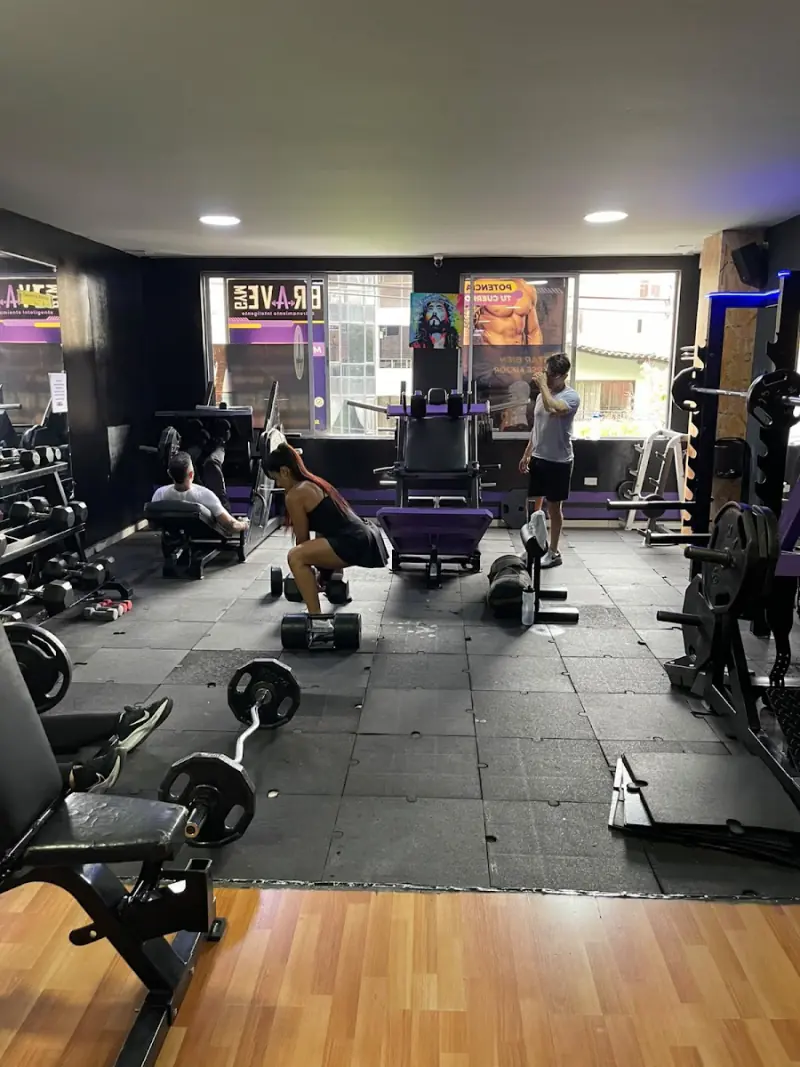 Sala principal de Brave Gym con máquinas y discos